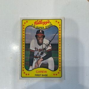 3D Super Stars Trading Card - Yellow and Red of rod Carew 3-D super star mint